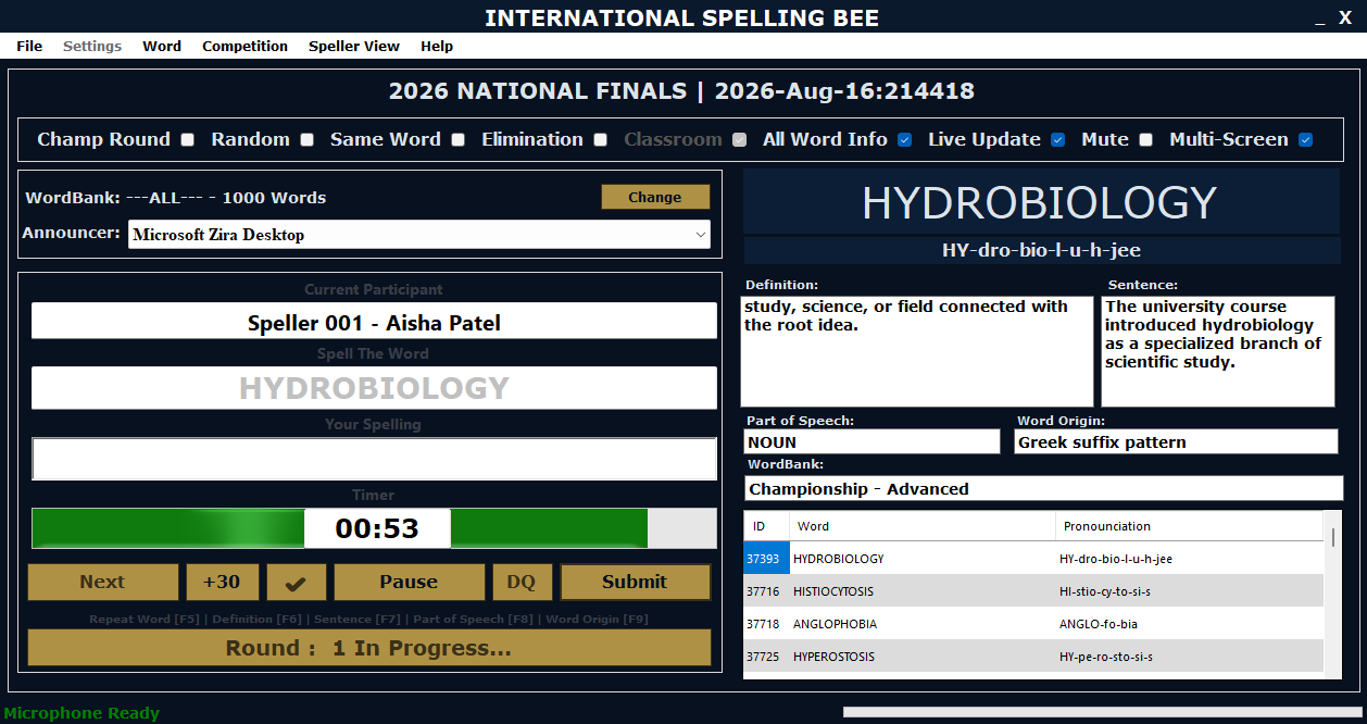 Adjudicator Screen screenshot